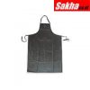 CONDOR 4T299 Chemical Resistant Bib Apron, Black, 45 Length, 35 Width