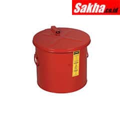 Justrite Dip Tank For Cleaning Parts, 8 Gallon, Manual Cover With Fusible Link, Steel, Red