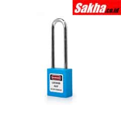 ONEBIZ OB 14-BDG23DKD1K Long Shackle Safety Padlock Blue Thermoplastic