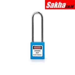 ONEBIZ OB 14-BDG23DKD1K Long Shackle Safety Padlock Blue Thermoplastic