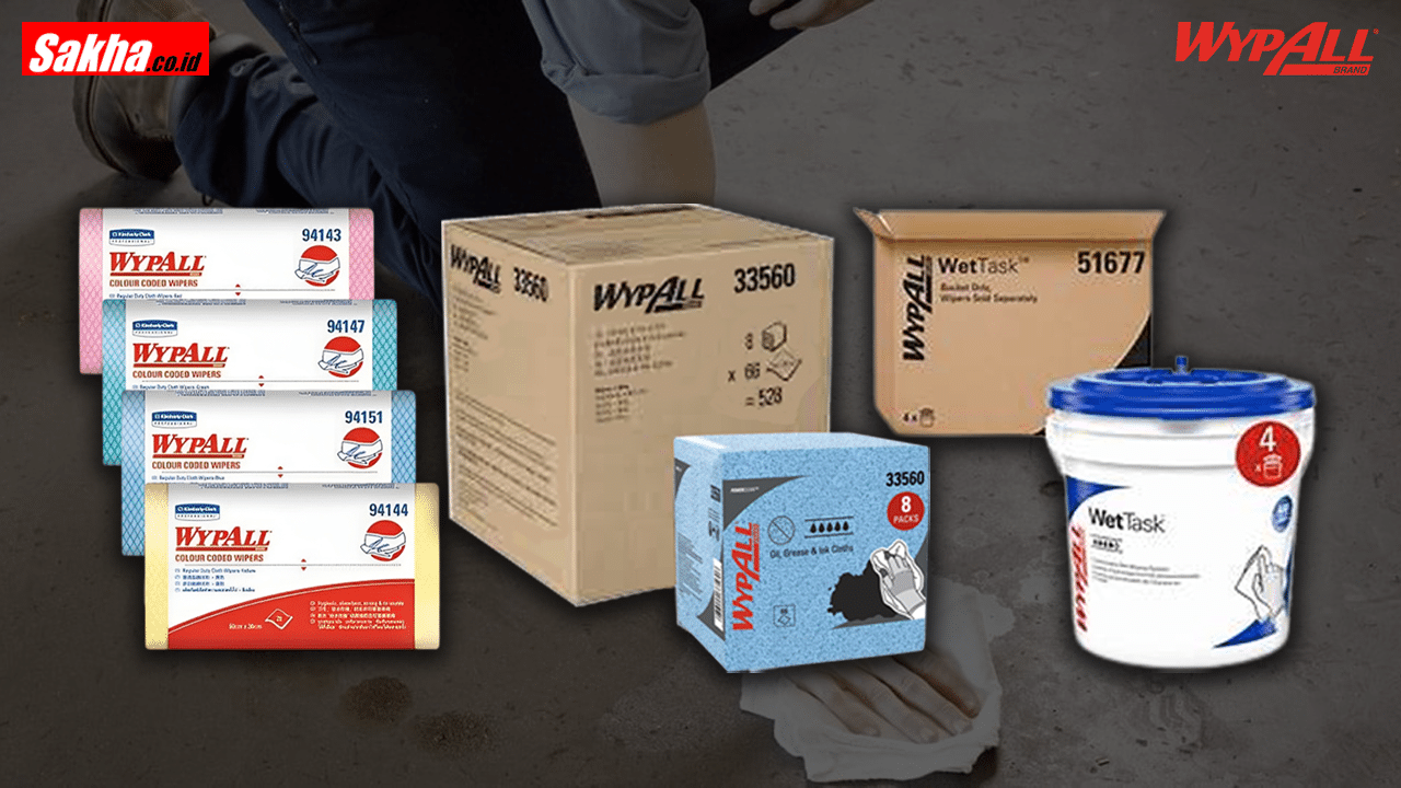 Wypall Oil Grease untuk Kebersihan Industri - Kimberly Wypall